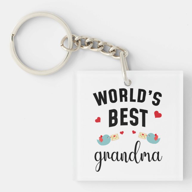 World’s Best Grandma – Perfect Gift for Loving Gra Schlüsselanhänger (Vorderseite)