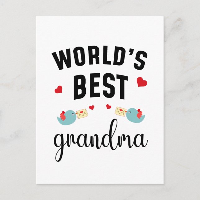 World’s Best Grandma – Sweet & Proud Grandma Postkarte (Vorderseite)