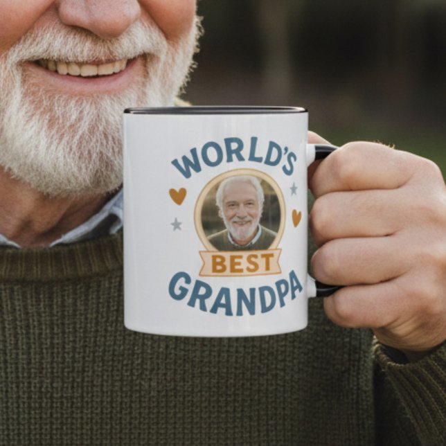 World’s Best Grandpa Photo Mug – Gift for Grandad Tasse (Von Creator hochgeladen)