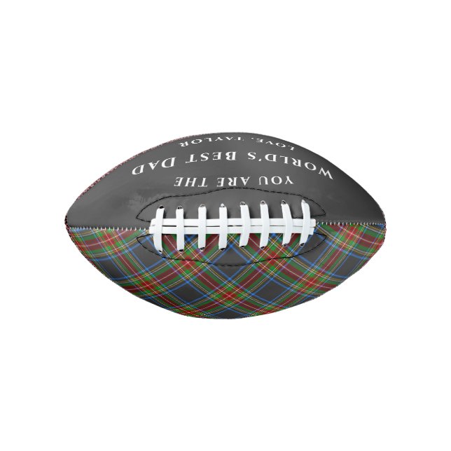 World’s Best Stewart Black Scottish Tartan Pläd Football (Vorderseite)