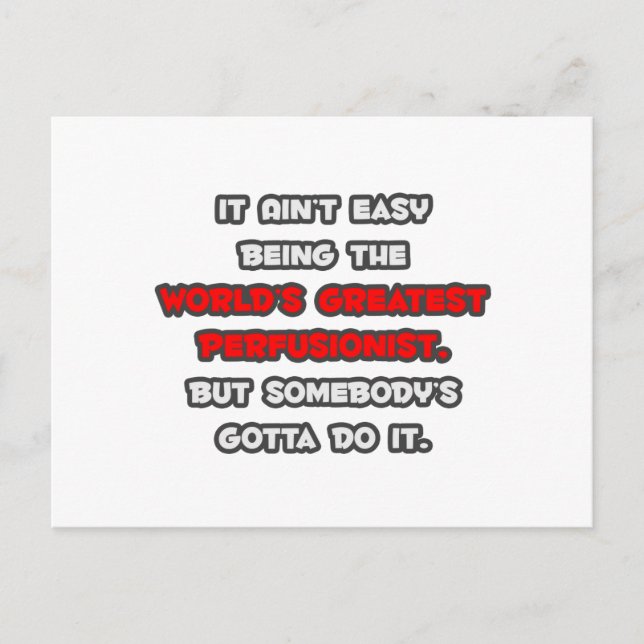 World’s Greatest Perfusionist Joke Postkarte (Vorderseite)