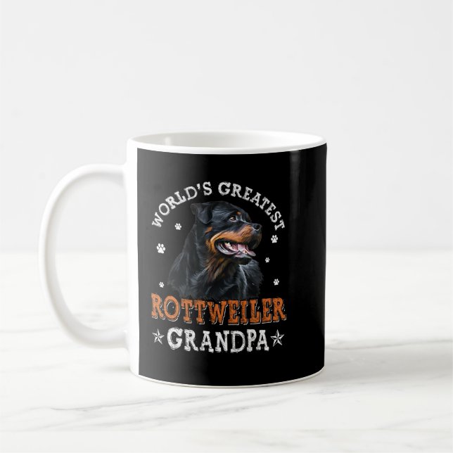 World’s Greatest Rottweiler Grandpa Funny Rottie P Kaffeetasse (Links)