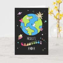 World’s Grooviest Mom Mother’s Day Card           