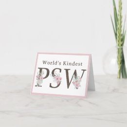 World’s Kindest PSW Floral Christmas Dankeskarte