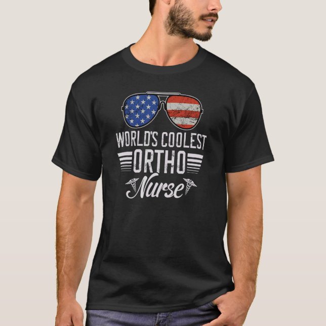 World´s Okayest Ortho Nurse American Flag Patrioti T-Shirt (Vorderseite)