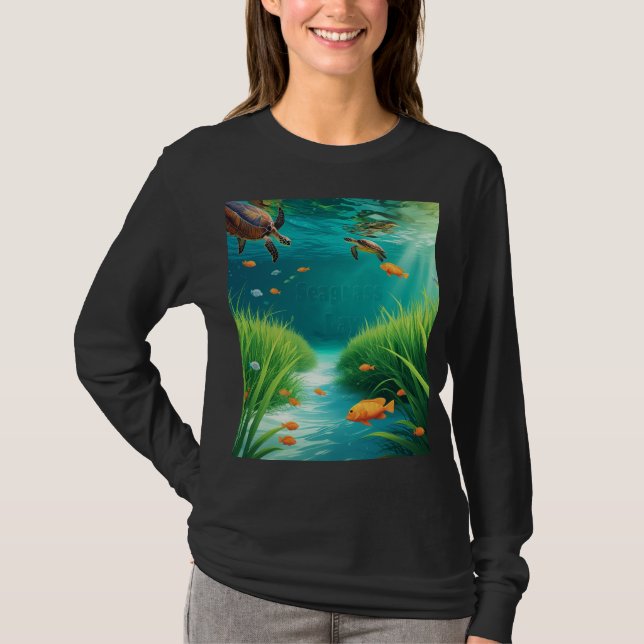 World Sea grass Day T-Shirt (Vorderseite)