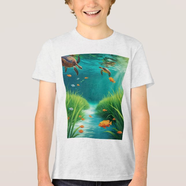 World Sea grass Day Tri-Blend Shirt (Vorderseite)