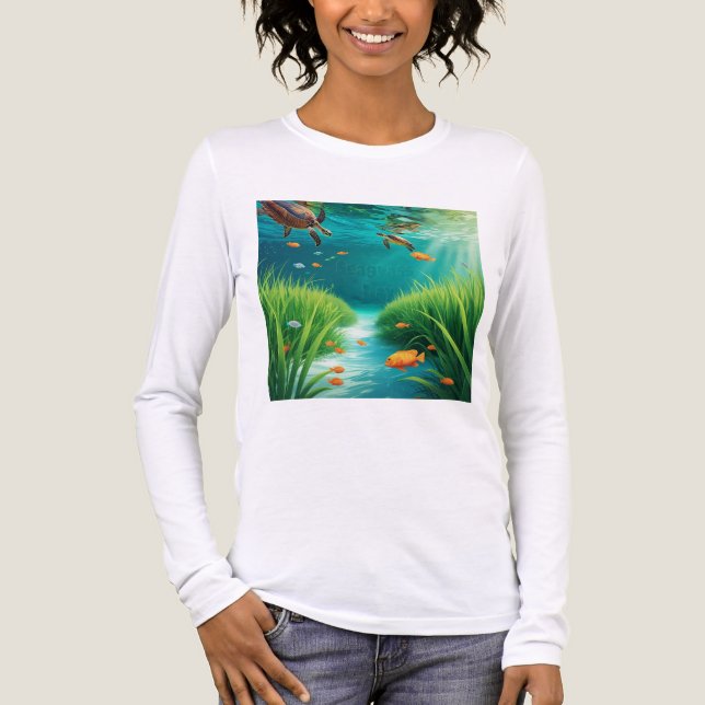 World Sea grass Day Tri-Blend Shirt (Vorderseite)