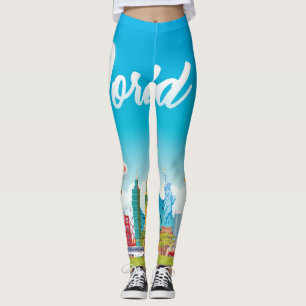 World Sehenswürdigkeiten: Reisen Vintages Set Leggings