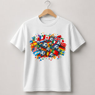 World Soccer 2026 USA Flag T-Shirt   Fußball-Fan