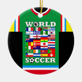 World Soccer Flags Jersey Ornament