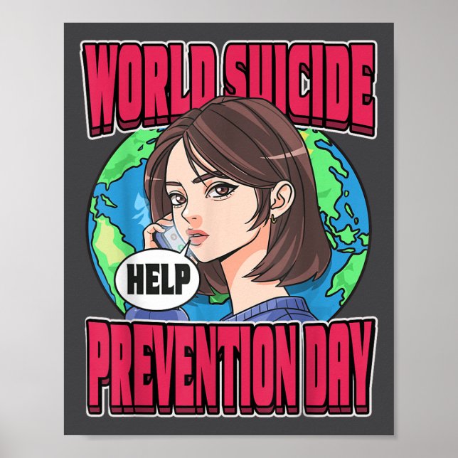 World Suicide Prevention Day Awareness September 1 Poster (Vorne)