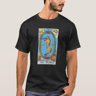 World Tarot Card Occult Glaufs Divinity Magic T-Shirt
