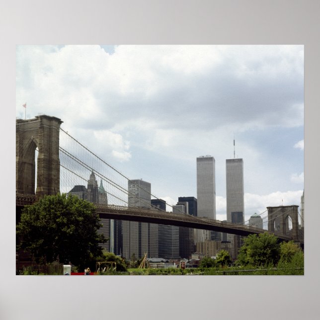 World Trade Center, Brooklyn Bridge, New York Poster (Vorne)