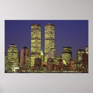 World Trade Center NYC at Night Poster