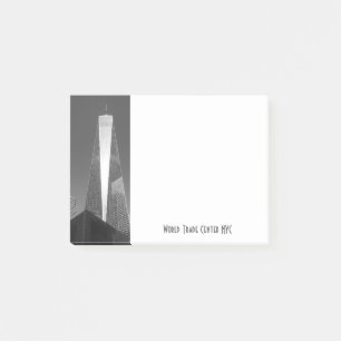 World Trade Center NYC in Grau Post-it Klebezettel