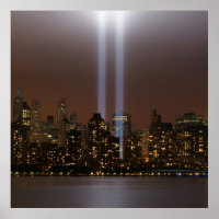 World Trade Center Tribut im Licht in New York.