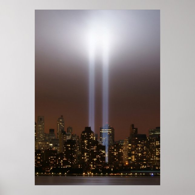 World Trade Center Tribut im Licht in New York. Poster (Vorne)