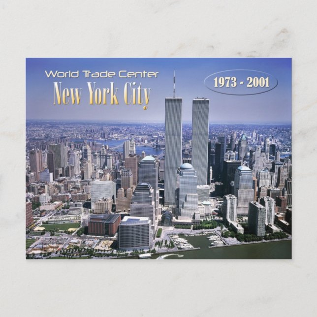 World Trade Center und Skyline des NYC Postkarte (Vorderseite)