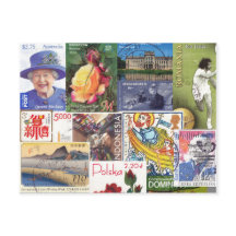 World Travel Briefmarke (Collage)
