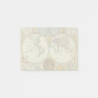 World Travel Map Antique Vintag