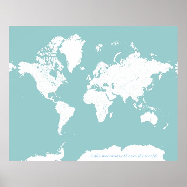 World Travel Map - Benutzerdefinierte Hintergrundf Poster (Vorne)
