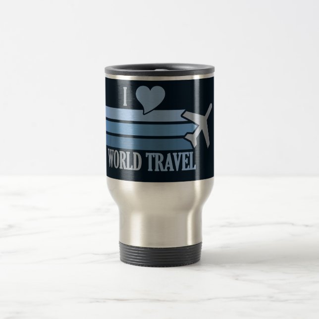 World Travel mug - wählen Sie Stil & Farbe Reisebecher (Mittel)