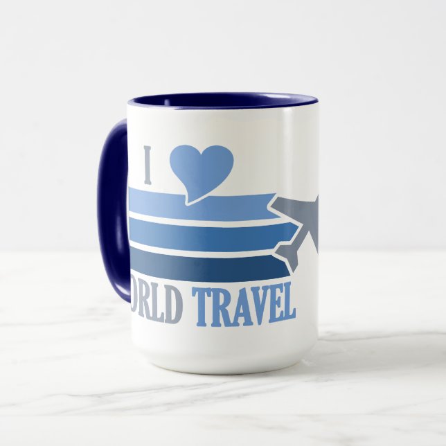 World Travel mug - wählen Sie Stil & Farbe Tasse (Vorderseite Links)