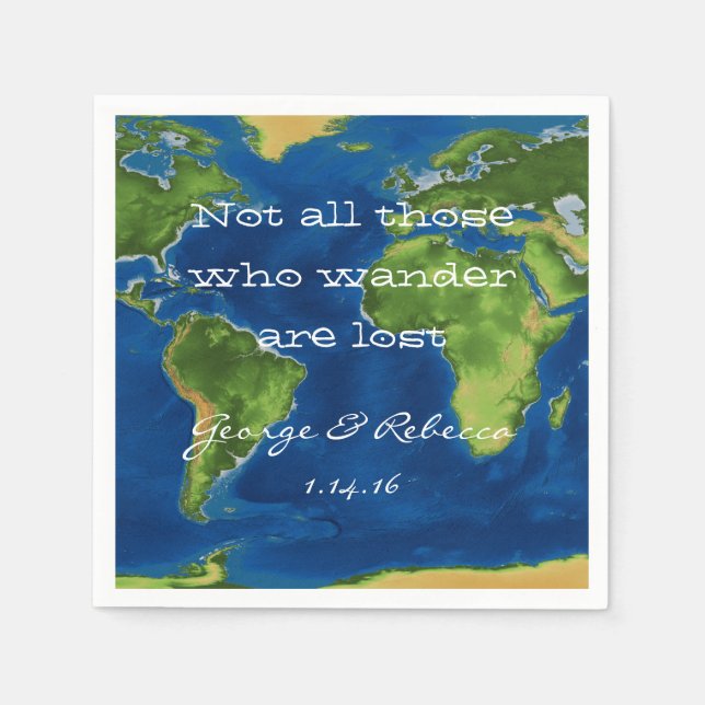 World Travel Party Napkins Serviette (Vorderseite)