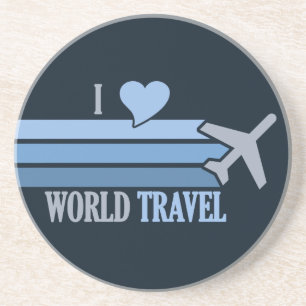 World Travel Untersetzer, kundenspezifisch Sandstein Untersetzer