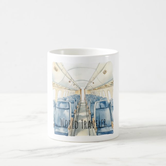 World Travel Window Airplane Seats Kaffeetasse (Mittel)