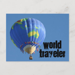 World Traveler Postcard Postkarte