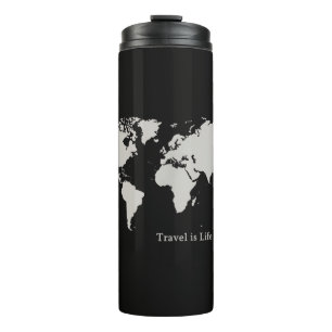 World Traveler Tee von Travel is Life Thermosbecher