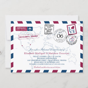 World Traveller Airmail Probe Einladung