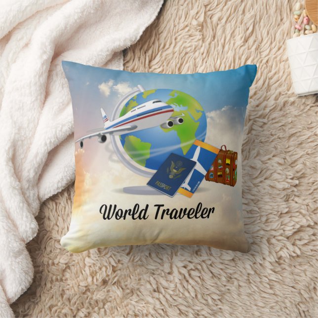 World Traveller, Design 2, Kissen (Decke)