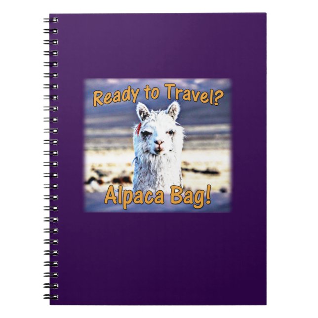 World Traveller - Funny Alpaca Bag Notizblock (Vorderseite)