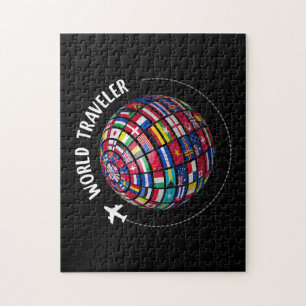 World Traveller Map, World Flags Traveller, Land Puzzle