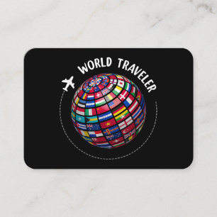 World Traveller Map, World Flags Traveller, Land Visitenkarte
