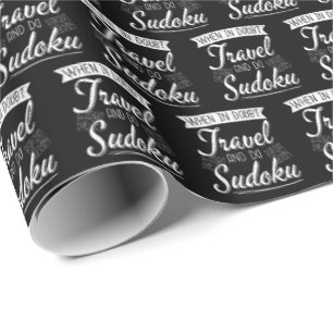 World Traveller Sudoku Puzzle Lover Geschenkpapier