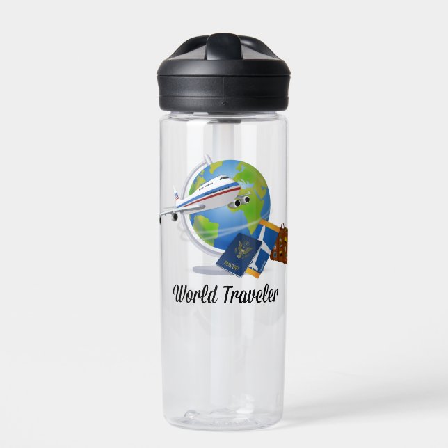 World Traveller, verpackt und einsatzbereit, Trinkflasche (Vorderseite)