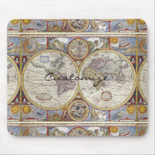 World Traveller Vintag Map Thunder_Cove Mousepad
