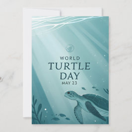 World Turtle Day Underwater Sea Turtle Art Feiertagskarte