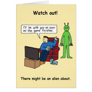 World UFO Day 2. Juli Cartoon-Alien
