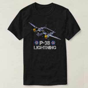 World War 2 American P-38 Lightning Fighter Airpla T-Shirt