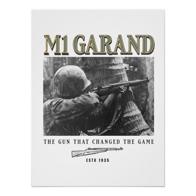 World War 2 Weapon M1 Garand Rifle Poster (Vorderseite)
