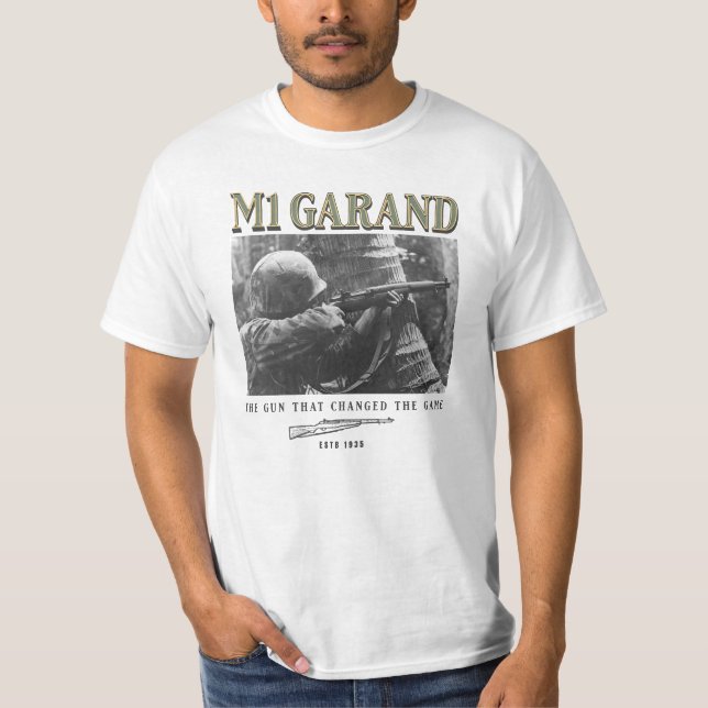 World War 2 Weapon M1 Garand Rifle T-Shirt (Vorderseite)