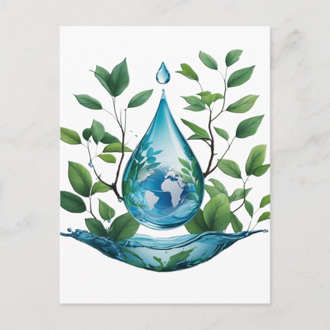 World Water Day Postkarte (Vorderseite)