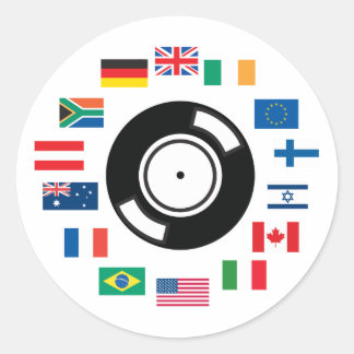 World Wide DJ Runder Aufkleber