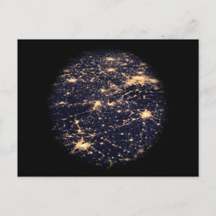 World Wide Web Light Network Postcard Postkarte