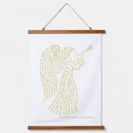 World Word Angel Tapestry Wandteppich Mit Holzrahmen